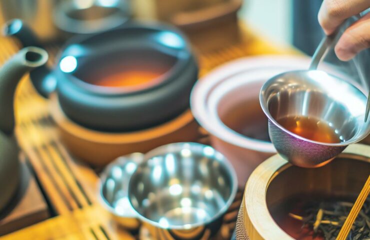 teezubereitung, stock foto style ohne schrift realistic photo of, award winning photograph, 50mm