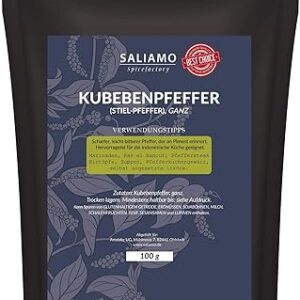 Saliamo Kubeben Pfeffer, Stiel-Pfeffer aus Indonesien, 100g