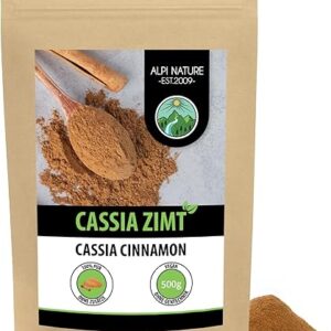 Cassia Zimtpulver, 500g, 100% naturrein, vegan