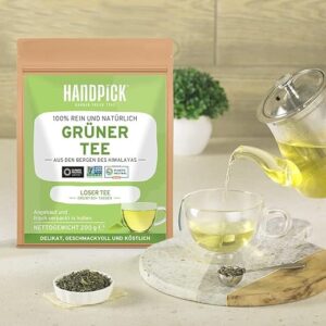 HANDPICK, Grüner Tee Lose Blatt, 200g, Himalaya, Indien