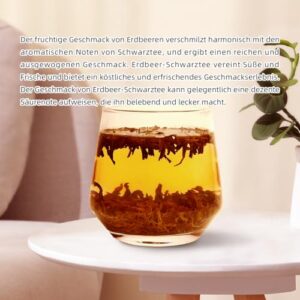 HANFANGLING Erdbeer Schwarztee, Naturreiner Loser Tee