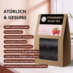HANFANGLING Erdbeer Schwarztee, Naturreiner Loser Tee