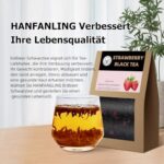 HANFANGLING Erdbeer Schwarztee, Naturreiner Loser Tee