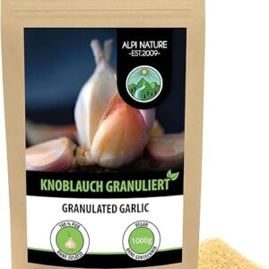 Alpi Nature Knoblauch granuliert 1kg, 100% naturrein, vegan