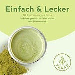 Matcha Pulver 210g - Latte mit Kokosmilch, Weizengras