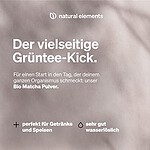 Natural Elements Bio Matcha Pulver - 100g Premium Grünteepulver