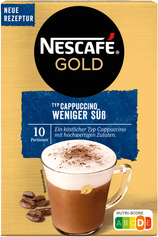 Nescafé Gold Cappuccino weniger Süß 10x12,5g