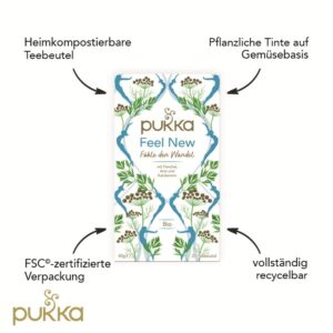 Pukka Bio-Kräutertee ‘Feel New’ mit 20 Teebeuteln