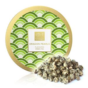 Tea Uniqo® Jasmintee Dragon Pearls – Grüntee Geschenkdose