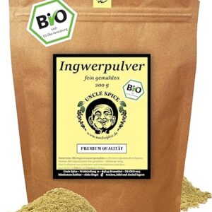 Uncle Spice BIO Ingwerpulver - 200g Premium Qualität
