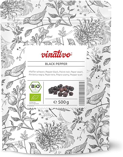 vinativo BIO Schwarzer Pfeffer ganz, 500g