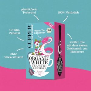 CUPPER Bio Weißer Tee & Himbeere, 4er Pack