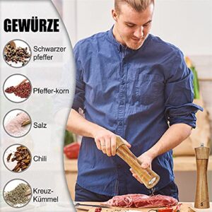 Akazienholz Salz- und Pfeffermühlen Set BVHOTO