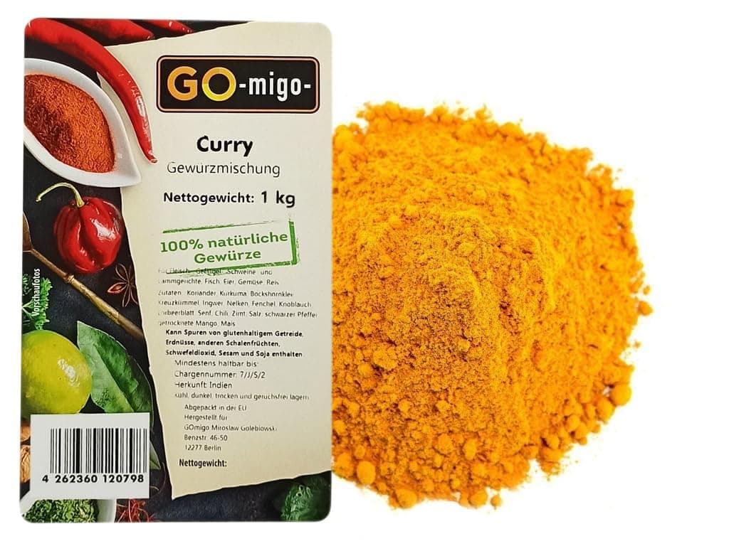 Go Migo 1kg Mildes Indisches Currypulver
