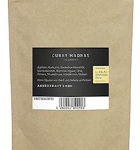 Ankerkraut Curry Madras, frisch-fruchtiges Pulver, 130g