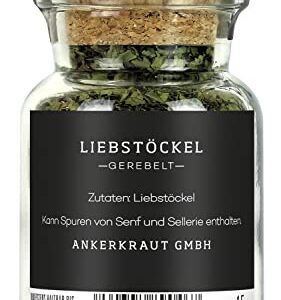 Ankerkraut Liebstöckel getrocknet im Korkenglas