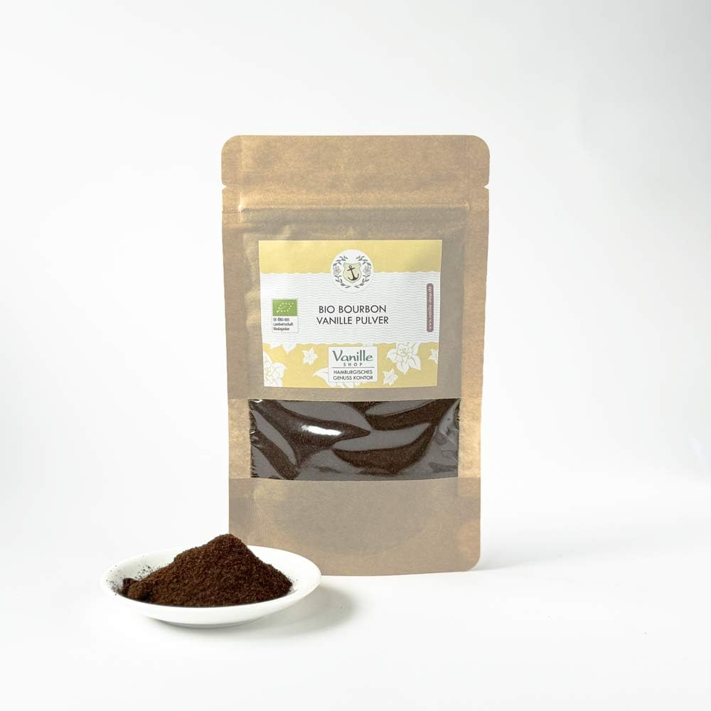 Vanille Shop Hamburgisches Genusskontor Bio Bourbon Vanillepulver aus Madagaskar