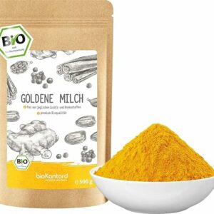 bioKontor Goldene Milch Pulver 500g, natürlich und zuckerfrei