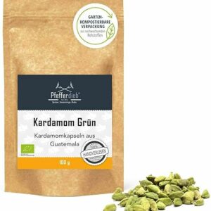BIO Grüner Kardamom ganz, handverlesen, 100g