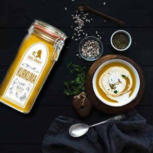 BIO Kurkuma Pulver im Premium Glas, 750g