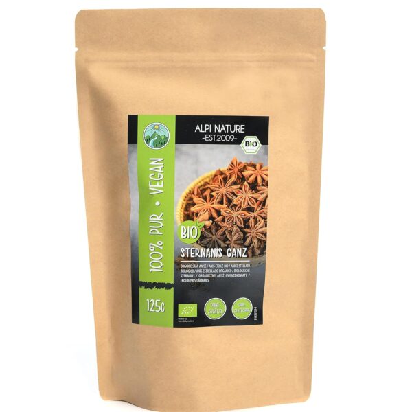 Alpi Nature BIO Sternanis ganz, natürliche Kapseln 125g
