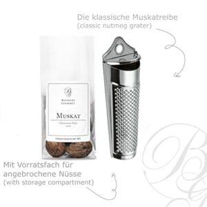 Boomers Gourmet Muskatreibe Set mit Behälter und Nüssen