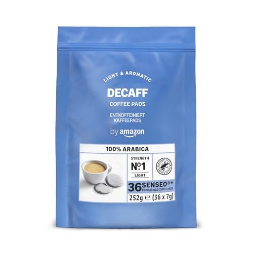 Amazon Entkoffeinierte Arabica-Kaffeepads für Senseo, 36 Stück
