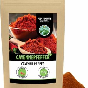 Alpi Nature Cayenne Pfeffer gemahlen, 100% natürlich, 250g