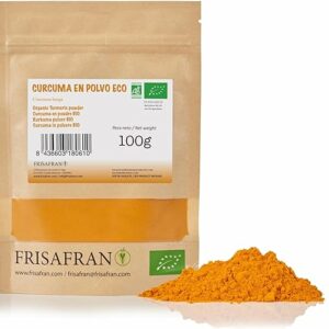FRISAFRAN - BIO Kurkuma Pulver aus Indien 100Gr