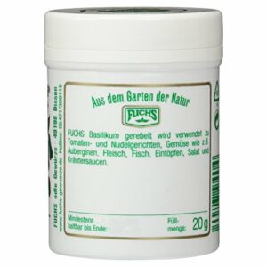 Fuchs Basilikum gerebelt, 20 g