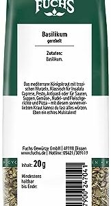 Fuchs Basilikum gerebelt, 20g, Nachfüllbeutel