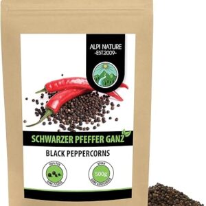 Ganzer schwarzer Pfeffer (500g), 100% naturrein