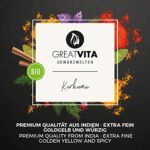GreatVita Bio Kurkuma Pulver, 100% natürlich, 250g