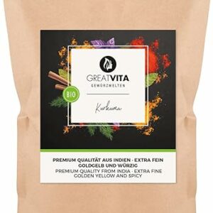 GreatVita Bio Kurkuma Pulver, 1000g natürlich
