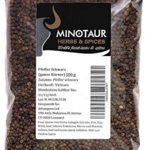 MINOTAUR Gewürze | Schwarz Pfefferkörner, 1Kg