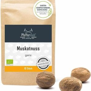 Pfefferdieb® Muskatnuss BIO, handverlesen, 10 Stück