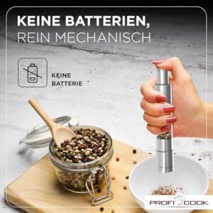 ProfiCook Salz- und Pfeffermühlen Set Edelstahl