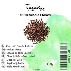 Tazarin 100g Ganze Nelken – Hochwertig, Naturbelassen