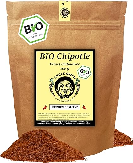 Uncle Spice BIO Chipotle Chili Pulver - 100g
