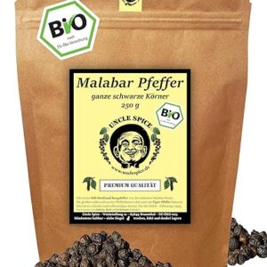 Uncle Spice BIO Malabar Pfeffer, 250g Premium-Qualität