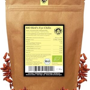 Uncle Spice BIO Vogelaugenchilis PIRI PIRI – 80g