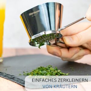 Westmark Edelstahl Kräutermühle in Silber